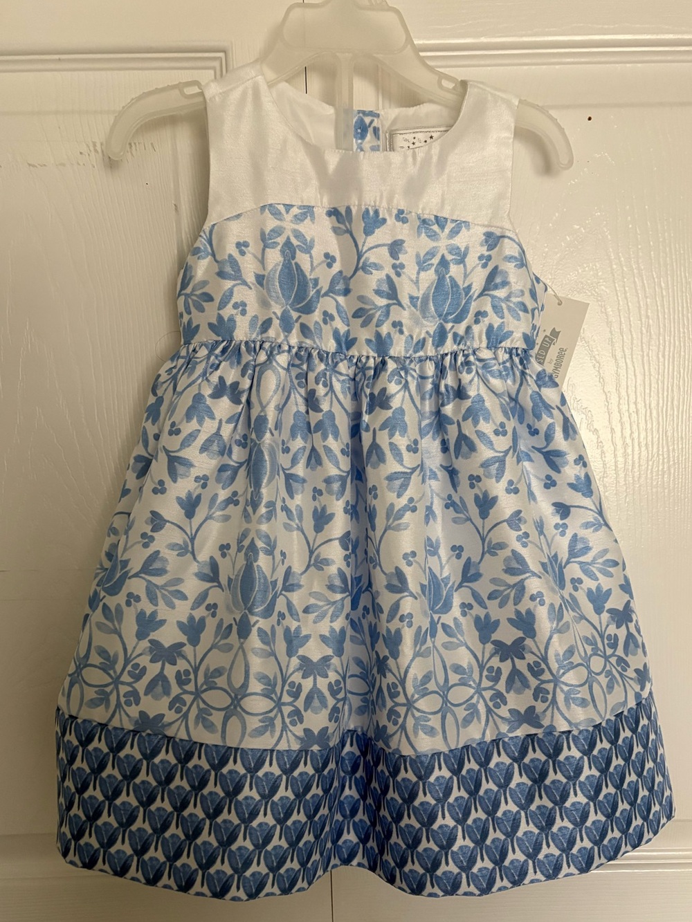 Gymboree Dressed Up Blue Floral Dress 18-24 months Girls Toddler Tulle Puff NWT